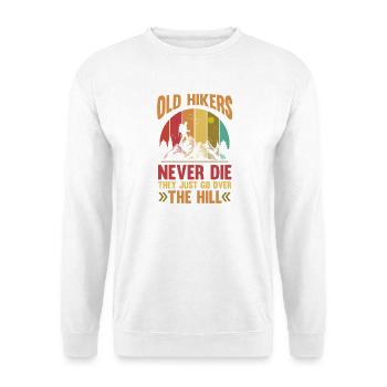 Hiking Mountain Trail Backpacking Outdoors Wildern - Unisex Pullover - Weiß - Vorne