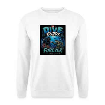 Amitié de plongée pour toujours - Sweat-shirt Unisexe - blanc - Devant