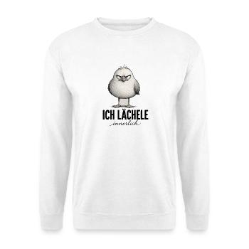  Ich Lächele Innerlich Lustiger Mürrischer Vogel - Unisex Pullover - Weiß - Vorne