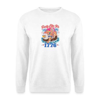 Celebrate like in 1776! George Washington, Jul 4 - Unisex Sweatshirt - white - Front