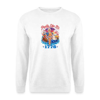 Célébrer comme en 1776 – Thomas Jefferson, 4 juillet - Sweat-shirt Unisexe - blanc - Devant