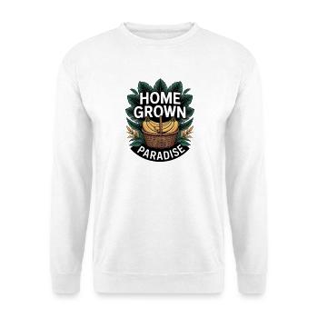 Jardin tropical du Paradis Cultivé à la maison - Sweat-shirt Unisexe - blanc - Devant