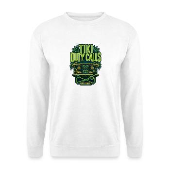 Bartender Shift Tiki Duty Calls, Poolside Tiki Bar - Unisex Sweatshirt - white - Front