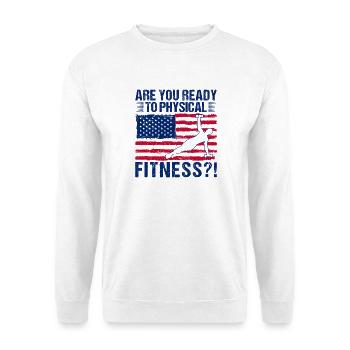 Fitness Fanatics Ready Physical Fitness - Unisex Sweatshirt - white - Front