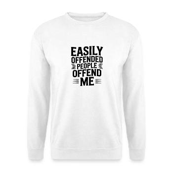 Les personnes facilement offensées me font offenser - Sweat-shirt Unisexe - blanc - Devant