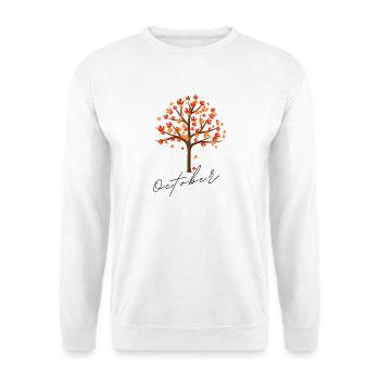 October Tree | Autumn Tree Design - Unisex Sweatshirt - white - Front