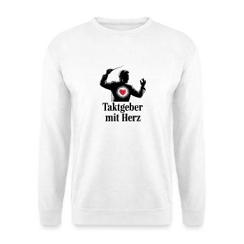 Taktgeber mit Herz für Chorleiter und Dirigent - Unisex Pullover - Weiß - Vorne