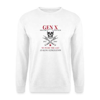 Gen X – Élevé à l’extérieur est resté dur - Sweat-shirt Unisexe - blanc - Devant