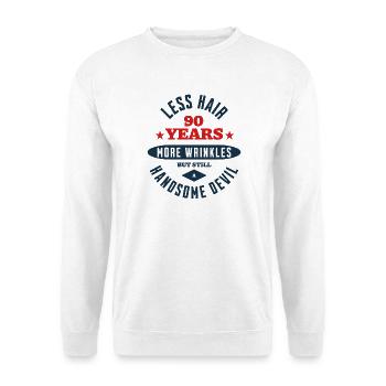 Diable du 90e anniversaire - Sweat-shirt Unisexe - blanc - Devant