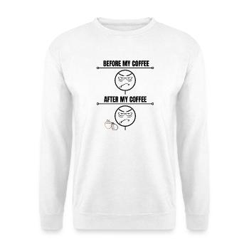 Grumpy Coffee Joke - Unisex Sweatshirt - white - Front