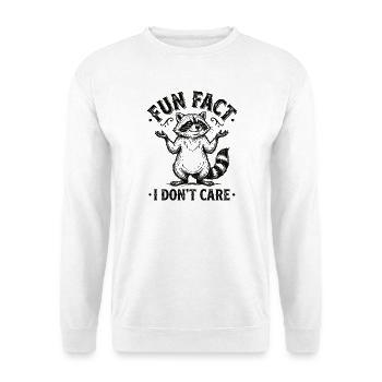 Lustiger Sarkastischer Fun Fact Ist Mir Egal - Unisex Pullover - Weiß - Vorne