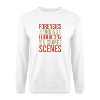 Étudiant en sciences médico-légales drôle sur les scènes de crime - Sweat-shirt Unisexe - blanc - Devant