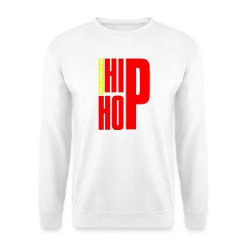 Hip Hop Dancer Bold Red Stacked Typography - Unisex Pullover - Weiß - Vorne - Alina (178cm) & Michal (187cm)