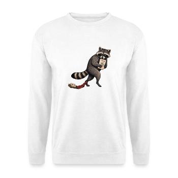 Mahjong Joker Heist Waschbär - Unisex Pullover - Weiß - Vorne
