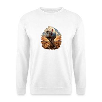 Rusty mailbox on the desert path - Unisex Sweatshirt - white - Front