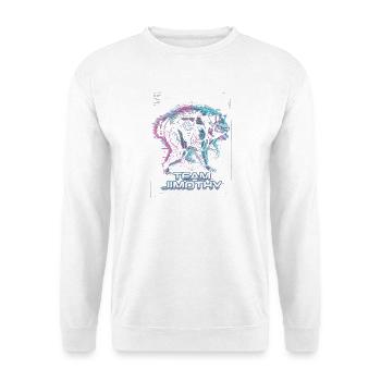 Jimothy Viraler Waschbär Lustiges Team Jimothy - Unisex Pullover - Weiß - Vorne