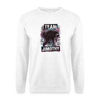 Jimothy Viraler Waschbär Lustiges Team Jimothy - Unisex Pullover - Weiß - Vorne