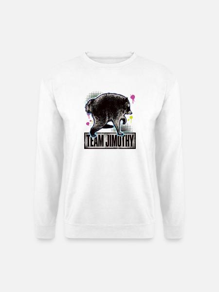 Jimothy Viraler Waschbär Lustiges Team Jimothy - Unisex Pullover - Weiß