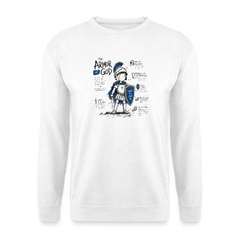 Gottesrüstung Krieger: Glauben & Mut - Unisex Pullover - Weiß - Vorne