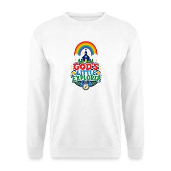Gottes Kleiner Entdecker - Unisex Pullover - Weiß - Vorne