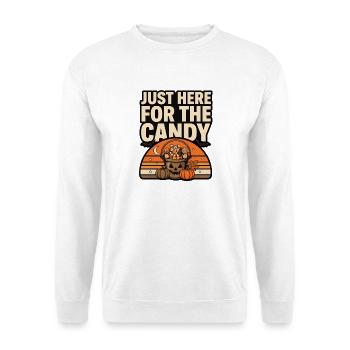 Bonbons d’Halloween – Juste là pour les bonbons - Sweat-shirt Unisexe - blanc - Devant