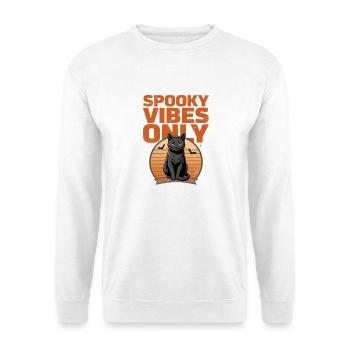 Black Cat Halloween – Ambiances Effrayantes Uniquement - Sweat-shirt Unisexe - blanc - Devant