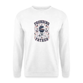 Fun 4th of July barbecue party of the founding fathers - Unisex Sweatshirt - white - Front