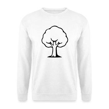 Baums schwarz Geschenk Naturliebhaber - Unisex Pullover - Weiß - Vorne - Alina (178cm) & Michal (187cm)
