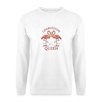 Mahjong Charleston Queen Flamingo - Unisex Pullover - Weiß - Vorne