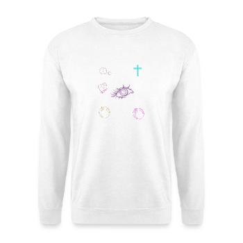 Croix de la Bible Eye - Sweat-shirt Unisexe - blanc - Devant