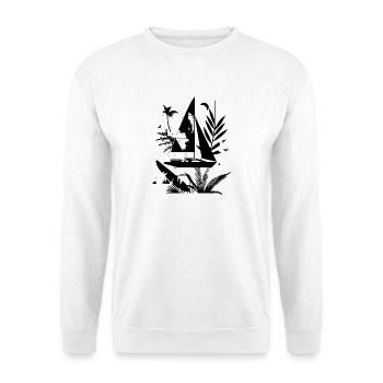 Sailboat Cartoon Look - Unisex Sweatshirt - white - Front