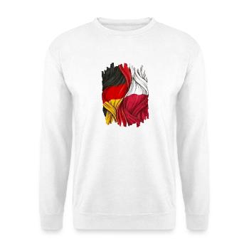 Stolz auf die Deutschland und Polen Flagge - Unisex Pullover - Weiß - Vorne