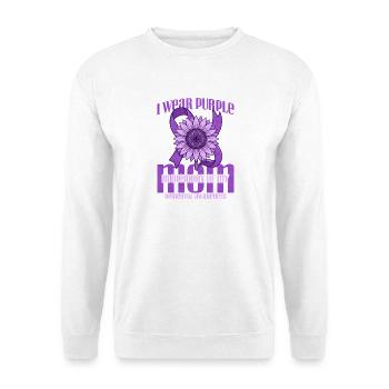 Purple Erinnerung für Mama – Sonnenblume - Unisex Pullover - Weiß - Vorne
