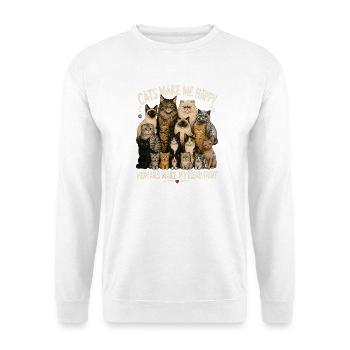 Cats Gather: Feline Crew Cheer - Unisex Sweatshirt - white - Front
