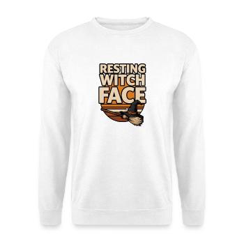 Hexen-Halloween – Resting Witch Face - Unisex Pullover - Weiß - Vorne