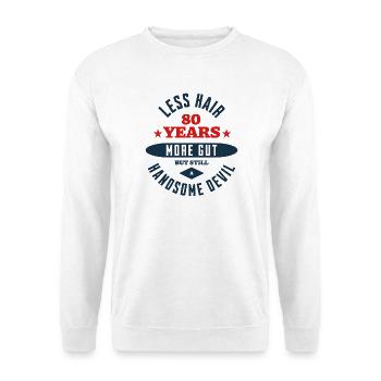 Diable du 80e anniversaire - Sweat-shirt Unisexe - blanc - Devant