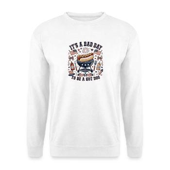 Heute ist ein schlechter Tag, um ein Hotdog zu sei - Unisex Pullover - Weiß - Vorne