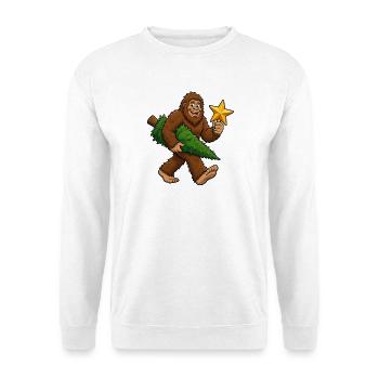 Bigfoot-Weihnachtsbaum und Stern, Bigfoot-Weihnach - Unisex Pullover - Weiß - Vorne