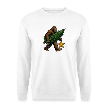 Bigfoot-Weihnachtsbaum und Stern, Bigfoot-Weihnach - Unisex Pullover - Weiß - Vorne