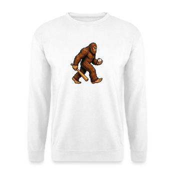 Baseball Bigfoot Sasquatch Lustiger Bigfoot Baseba - Unisex Pullover - Weiß - Vorne