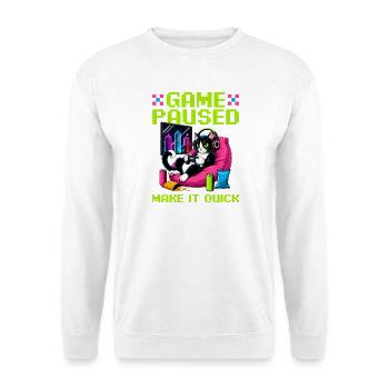 Gamer Gaming Cat Video Game - Unisex Pullover - Weiß - Vorne
