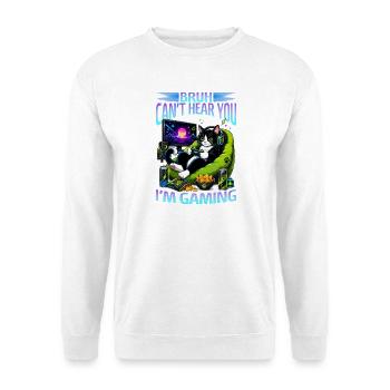 Gamer Gaming Cat Video Game - Unisex Pullover - Weiß - Vorne