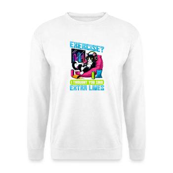 Gamer Gaming Cat Video Game - Unisex Pullover - Weiß - Vorne