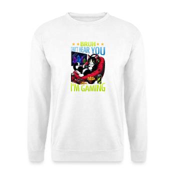 Gamer Gaming Cat Video Game - Unisex Pullover - Weiß - Vorne