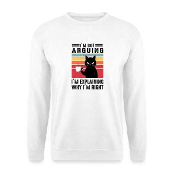 In Need Arguing Retro Cat - Unisex Sweatshirt - white - Front