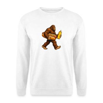 4th of July Bigfoot Hot Dog – Fun Hot Dog with B - Unisex Sweatshirt - white - Front