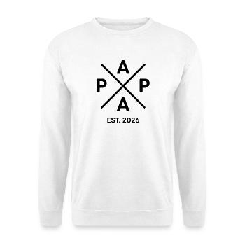 Papa Est. 2026 | Vater | Vatertag Geschenk - Unisex Pullover - Weiß - Vorne
