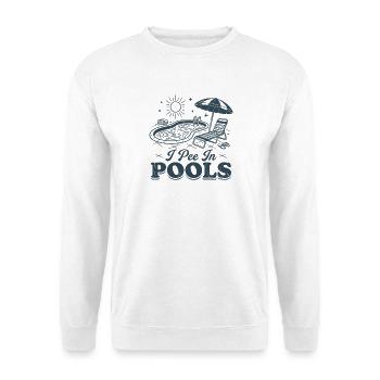 Ich pinkle in Pools - Unisex Pullover - Weiß - Vorne
