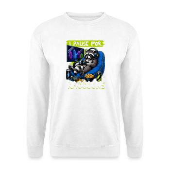 Gamer Gaming Cat Video Game - Unisex Pullover - Weiß - Vorne - Alina (178cm) & Michal (187cm)