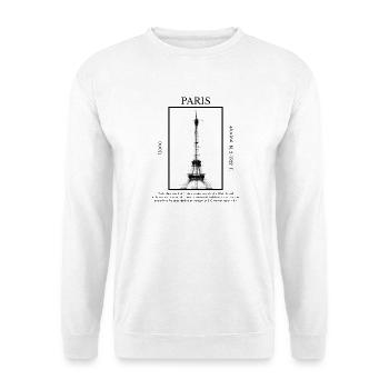 Glitch Noir Eiffel Tower - Unisex Sweatshirt - white - Front